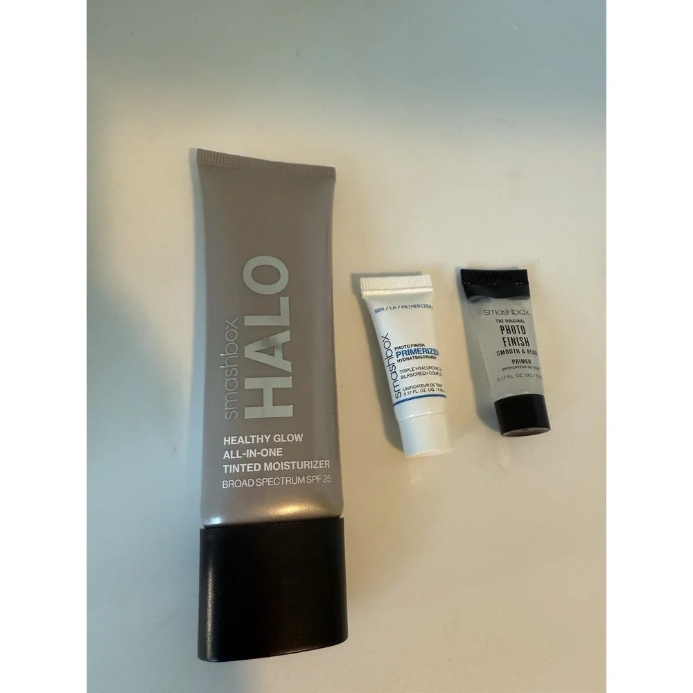 Smashbox Halo Healthy Glow All In 1 Tinted Moisturizer Deep 40mL & 2 Primers 5mL